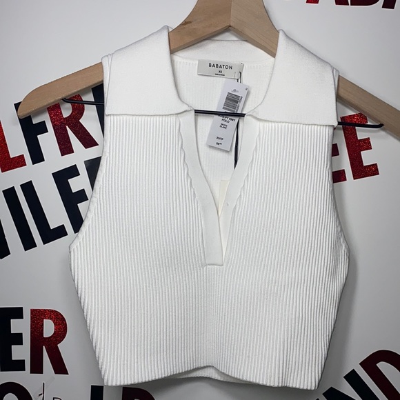 Babaton Tops - Cropped polo tank